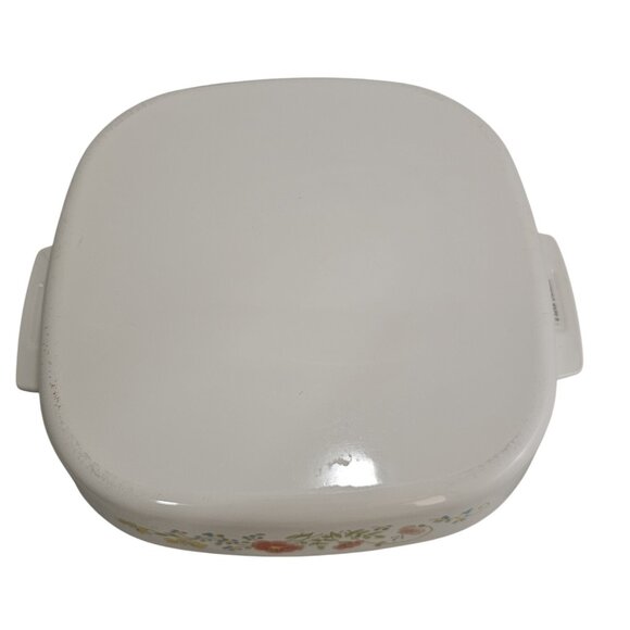 Corningware Wildflower Casserole Dish Lid 10" orange floral vtg 2.5qt bakeware - Picture 4 of 7